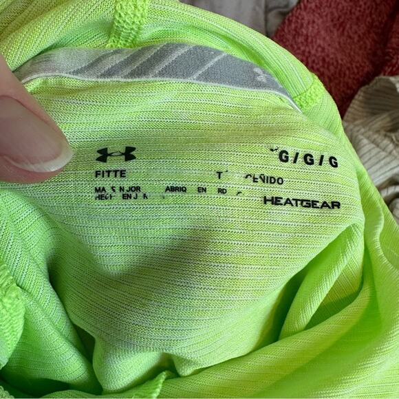 Under Armour Heatgear Run Running Top Hooded Hoodie Thumb Holes Size Large - Picture 5 of 7